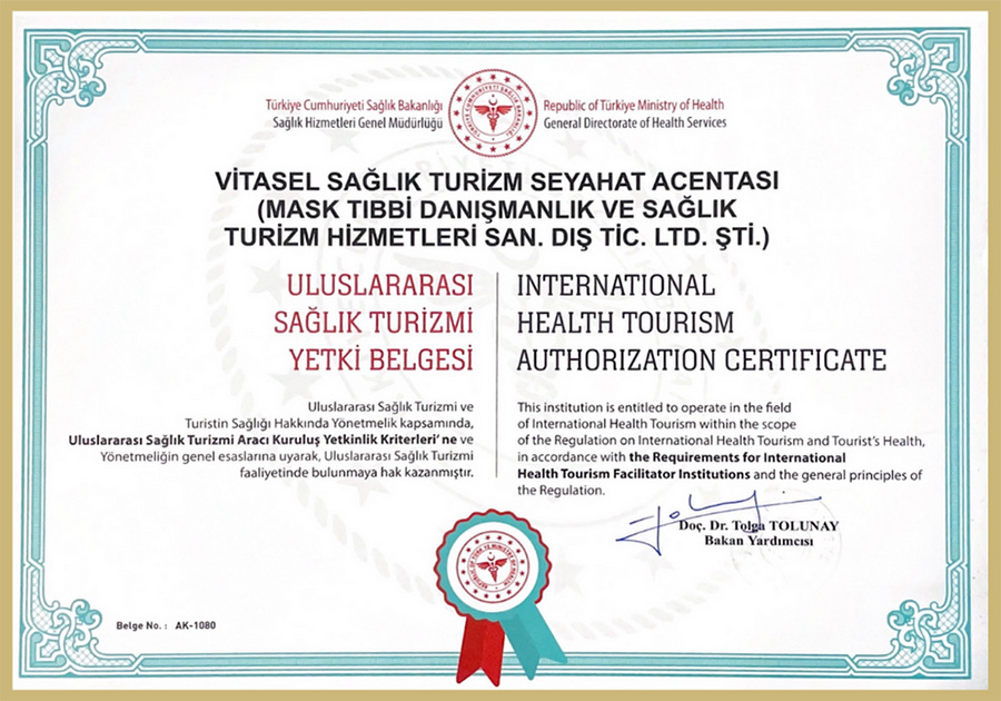 Uluslararası Sağlık Turizmi Yetki Belgesi